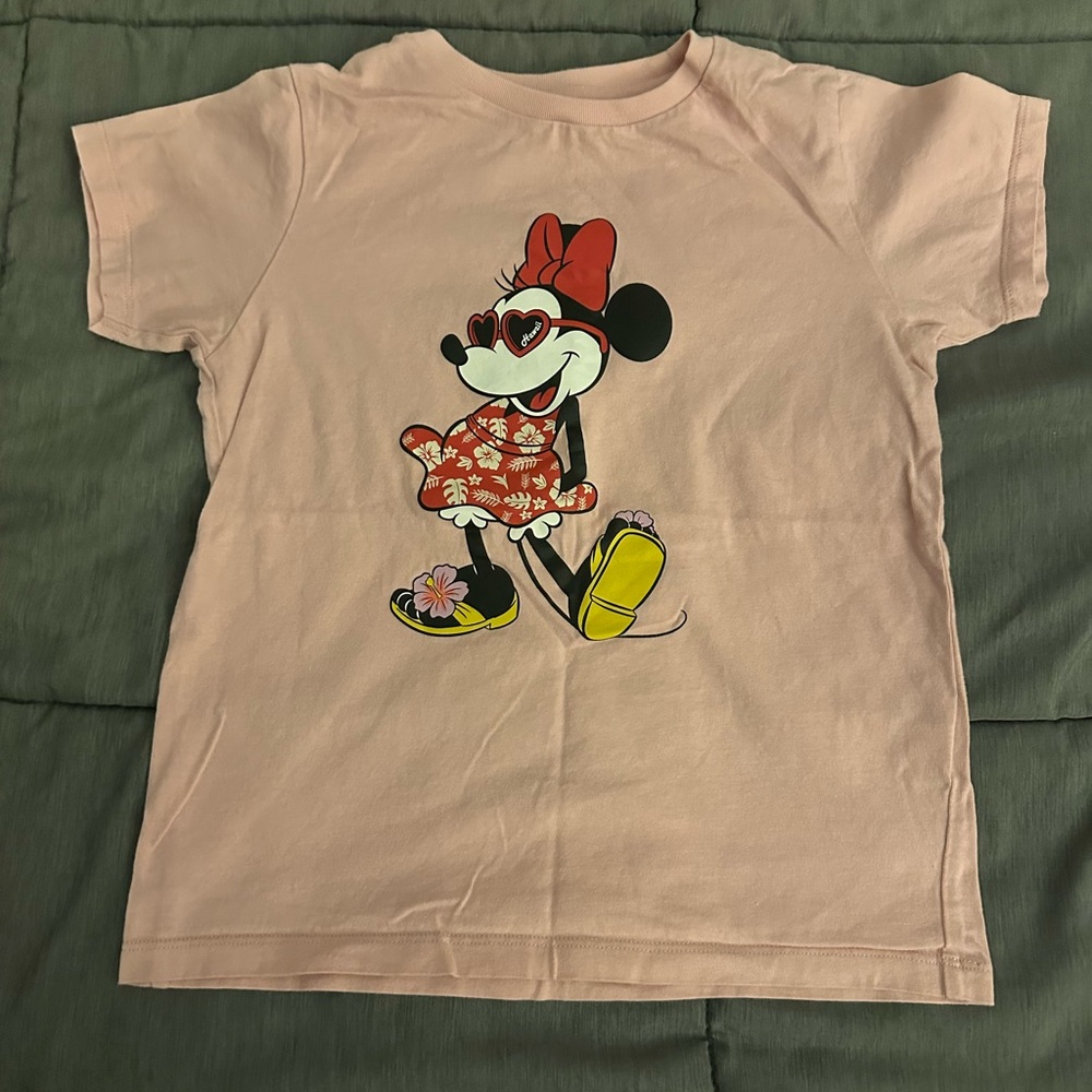 Uniqlo Pink Mickey Mouse Short Sleeve Tee